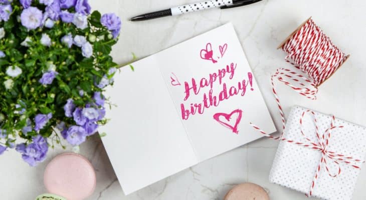 ecrire mot pour anniversaire