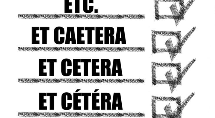 comment écrire etc et caetera
