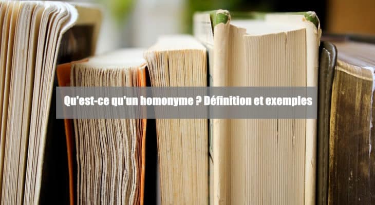 qu'est-ce qu'un homonyme