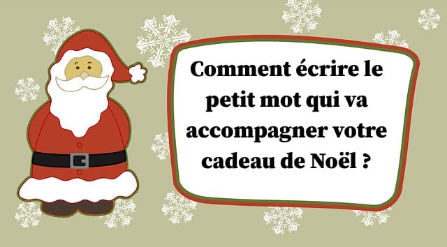 petit mot cadeau de Noël
