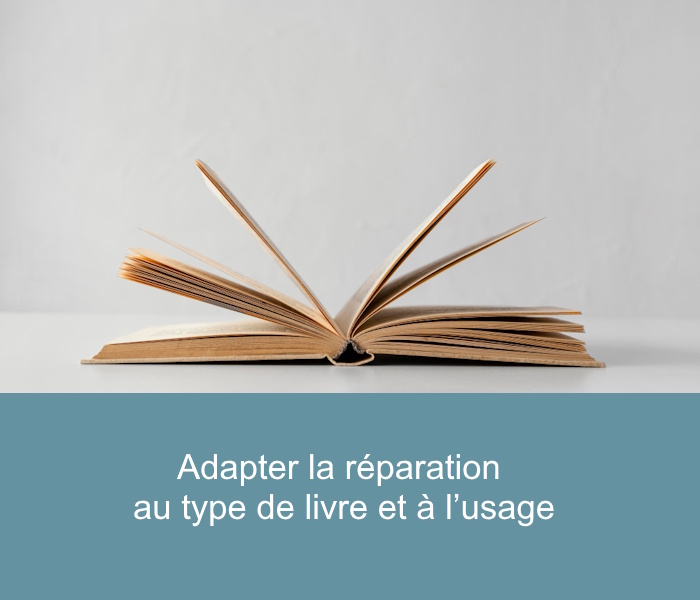 Adapter réparation type livre