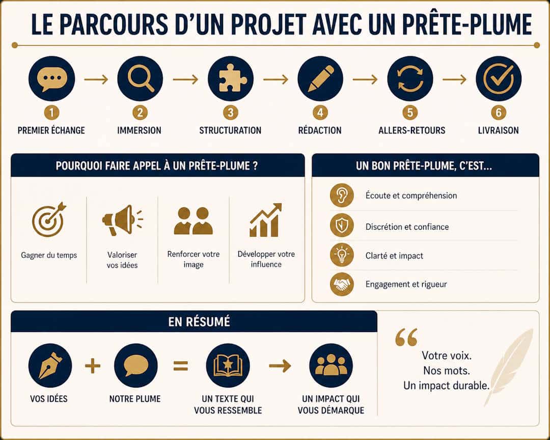 infographie partenariat ghostwriting