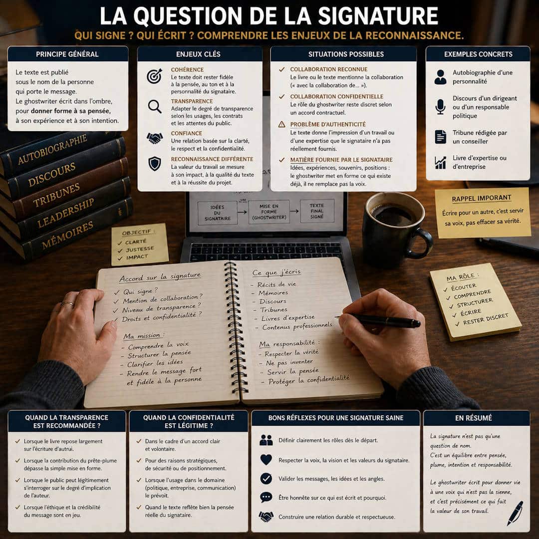 prête-plume et signature