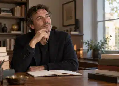 décrire un personnage écrivain songeur