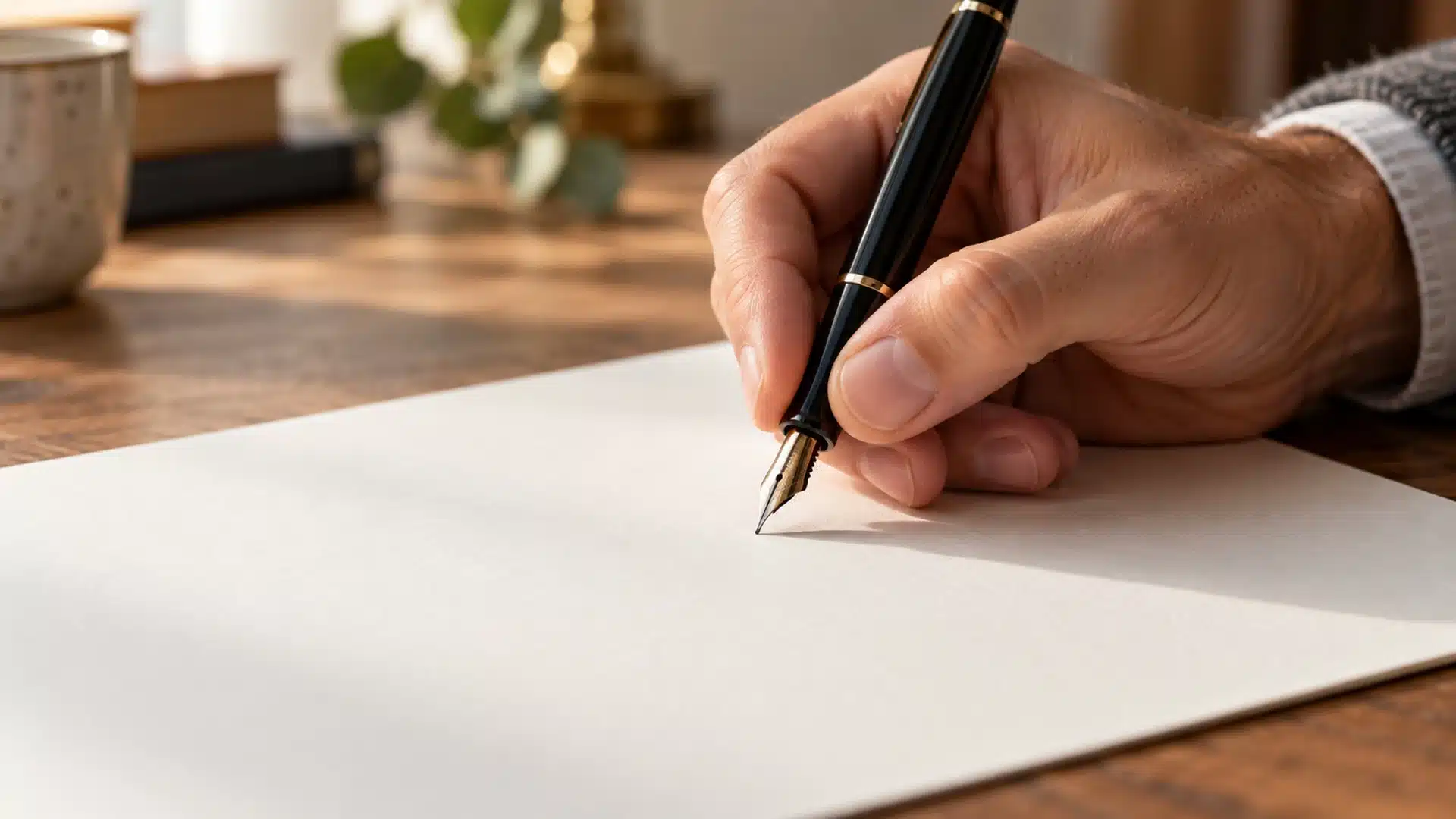 écriture portrait à la main